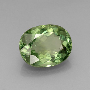 Apatita verde natural de 11,49 ct, corte óvalo, VVS-VS