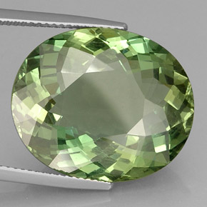 Apatita verde natural de 24,47 ct, corte óvalo, VVS-VS