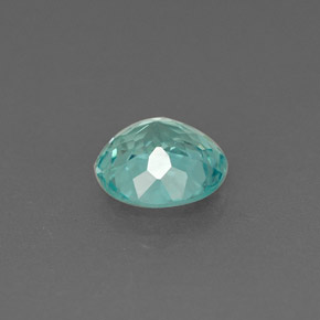 Apatita azul natural de 0,75 ct, corte redondo, VVS-VS