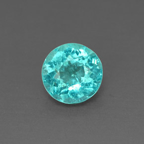 Apatita azul natural de 0,89 ct, corte redondo, VS