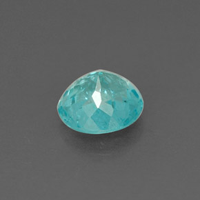 Apatita azul natural de 0,89 ct, corte redondo, VS