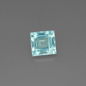 Apatita azul natural de 0,59 ct, cuadrado, VVS-VS