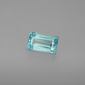 Apatita azul natural de 0,69 ct, baguette, VVS-VS