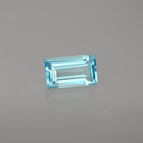 Apatito Azul claro natural de 0.60 ct, Corte Baguette, VVS-VS