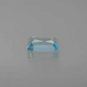 Apatita azul natural de 0,76 ct, baguette, VS