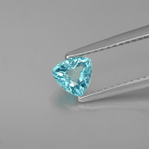 Apatita azul natural de 0,50 ct, trillón, VS