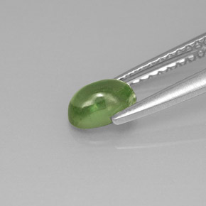 Apatita verde natural de 0,63 ct, corte óvalo, transparente