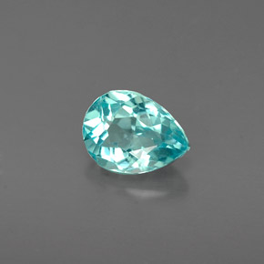 Apatita azul natural de 0,73 ct, en forma de pera, VS