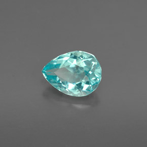 Apatita azul natural de 0,73 ct, en forma de pera, VS