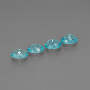 Gemas de apatita azul natural de  ct, corte óvalo, VVS-VS