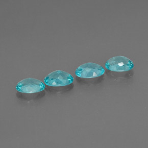 Gemas de apatita azul natural de  ct, corte óvalo, VVS-VS