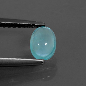 Apatita azul natural de 0,52 ct, corte óvalo, transparente