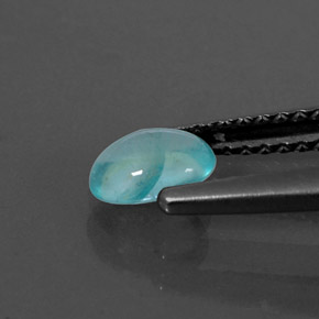 Apatita azul natural de 0,52 ct, corte óvalo, transparente