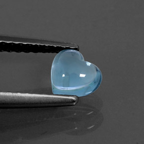 Apatito Azul claro natural de 0.65 ct, Forma de corazón, Transparente