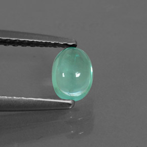 Apatita verde natural de 0,47 ct, corte óvalo, transparente
