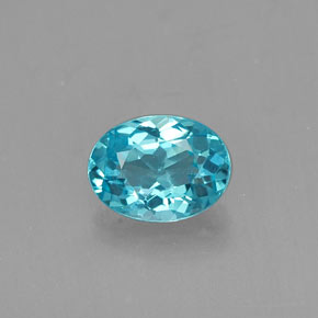 Apatita azul natural de 0,64 ct, corte óvalo, VVS-VS