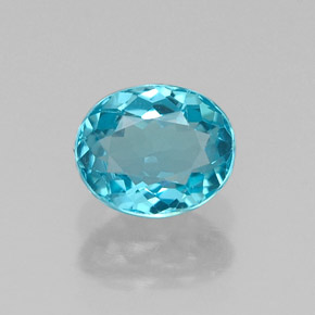 Apatito Azul claro natural de 0.71 ct, Corte Óvalo, VS