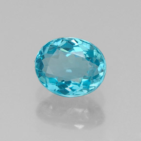 Apatito Azul claro natural de 0.71 ct, Corte Óvalo, VS