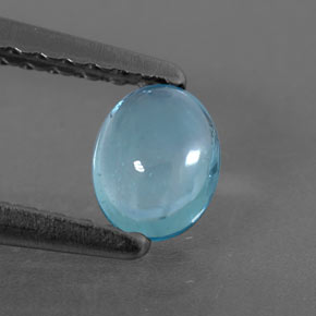 Apatita azul natural de 0,39 ct, corte óvalo, transparente