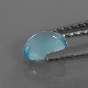 Apatita azul natural de 0,39 ct, corte óvalo, transparente