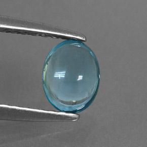 Apatita azul natural de 0,58 ct, corte óvalo, transparente