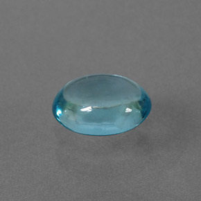 Apatita azul natural de 0,58 ct, corte óvalo, transparente