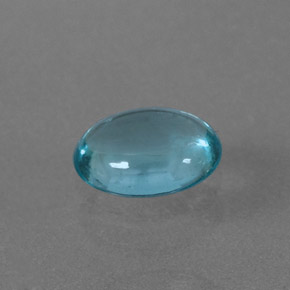 Apatita azul natural de 0,56 ct, corte óvalo, transparente