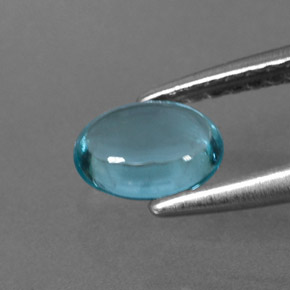 Apatita azul natural de 0,56 ct, corte óvalo, transparente