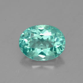 Apatita verde natural de 1,54 ct, corte óvalo, VS