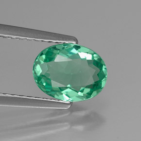Apatito Verde claro natural de 1.08 ct, Corte Óvalo, VVS-VS