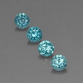 Gemas de Apatito Azul claro natural de  ct, Corte Redondo, VVS-VS