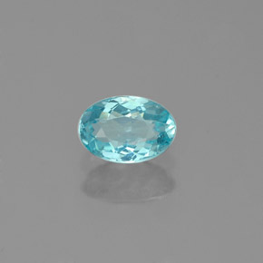 Apatita azul natural de 0,45 ct, corte óvalo, VVS-VS