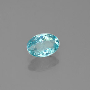 Apatita azul natural de 0,45 ct, corte óvalo, VVS-VS