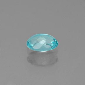Apatita azul natural de 0,45 ct, corte óvalo, VVS-VS