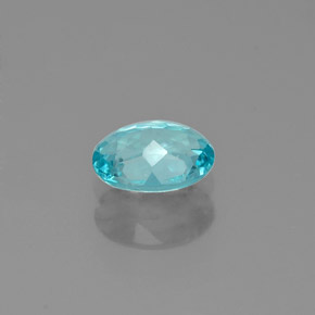 Apatita azul natural de 0,51 ct, corte óvalo, VVS-VS