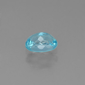 Apatita azul natural de 0,57 ct, corte óvalo, VS