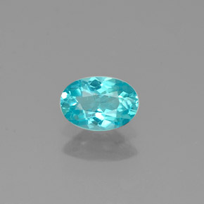 Apatita azul natural de 0,44 ct, corte óvalo, VS