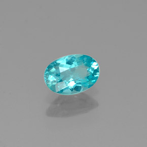 Apatita azul natural de 0,44 ct, corte óvalo, VS