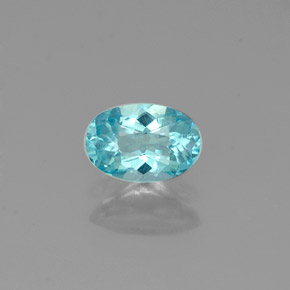 Apatita azul natural de 0,54 ct, corte óvalo, VS