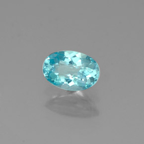 Apatita azul natural de 0,54 ct, corte óvalo, VS