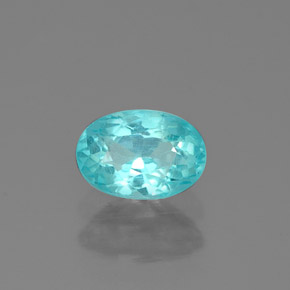 Apatita azul natural de 0,57 ct, corte óvalo, VS
