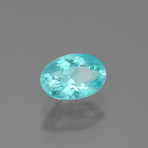 Apatita azul natural de 0,57 ct, corte óvalo, VS