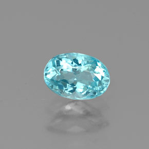 Apatita azul natural de 0,48 ct, corte óvalo, VS