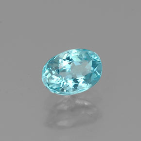 Apatita azul natural de 0,48 ct, corte óvalo, VS