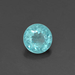 Apatita verde natural de 0,43 ct, corte redondo, VS