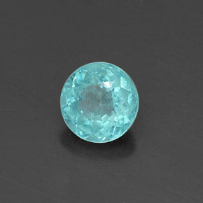 Apatita verde natural de 0,43 ct, corte redondo, VS