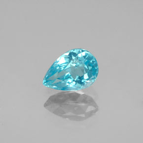 Apatita azul natural de 0,83 ct, en forma de pera, VS
