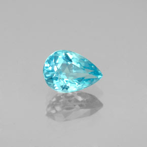 Apatita azul natural de 0,83 ct, en forma de pera, VS