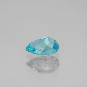 Apatita azul natural de 0,83 ct, en forma de pera, VS