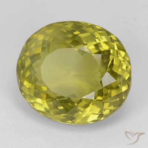 11.38ct Natural Amarillo maíz Apatito, Ovalada, VS